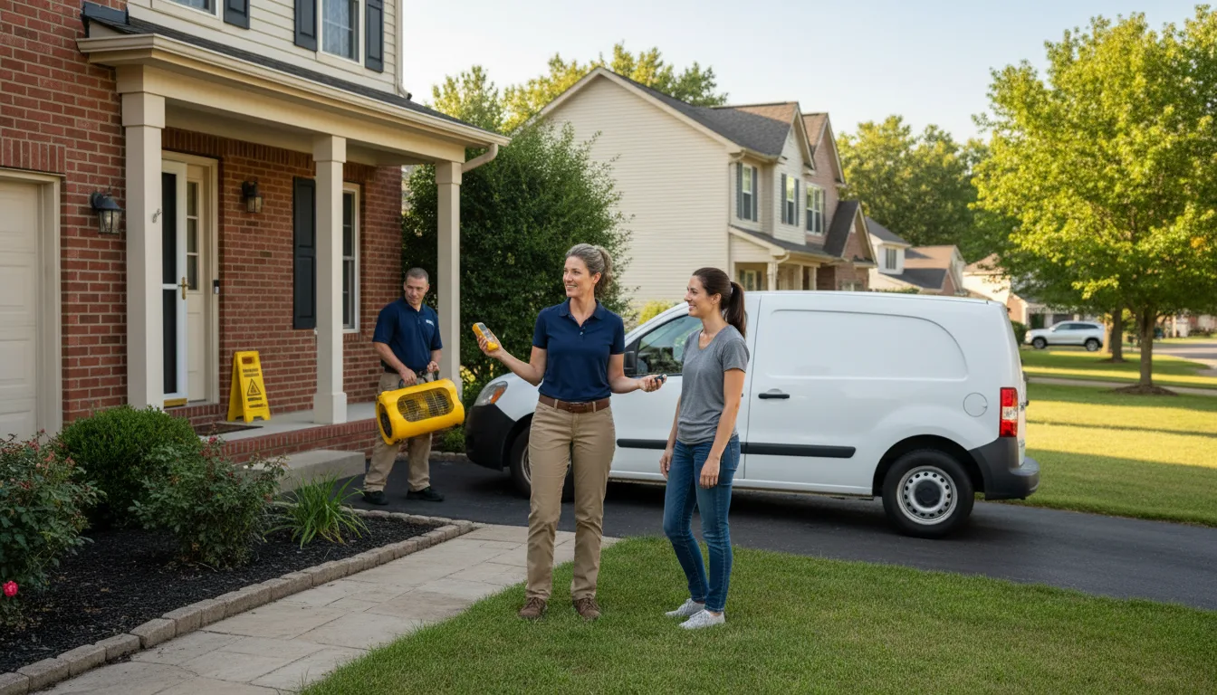 Residential water damage restoration in Glen Ferris, WV